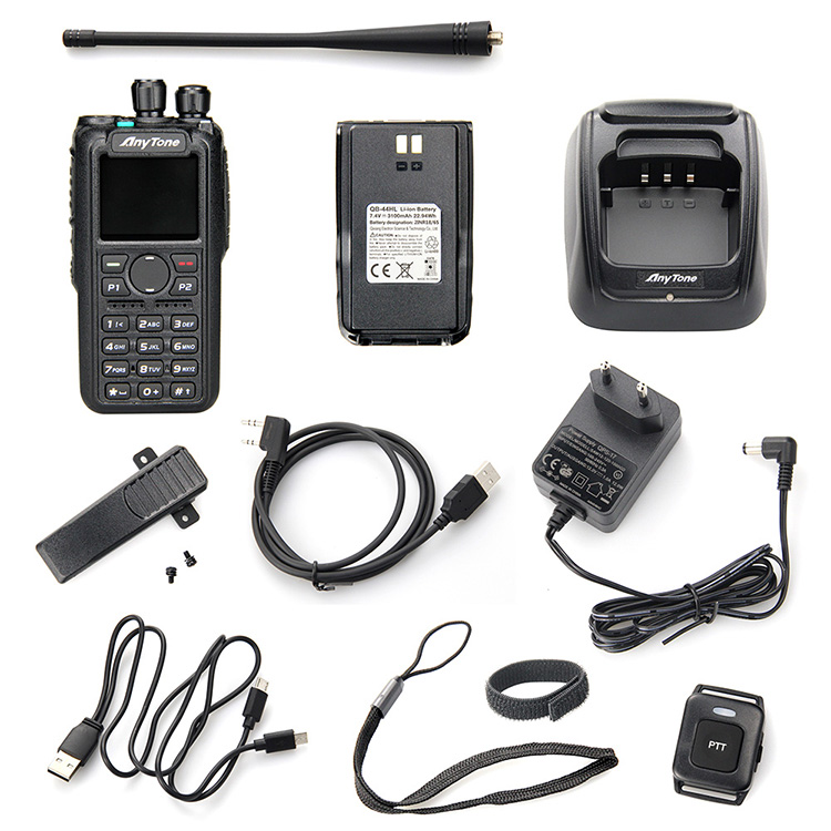 Anytone AT-D878UVII плюс DMR Dual band Ham Радио рация иди и болтай Walkie большой дальности с GPS двухстороннее радио