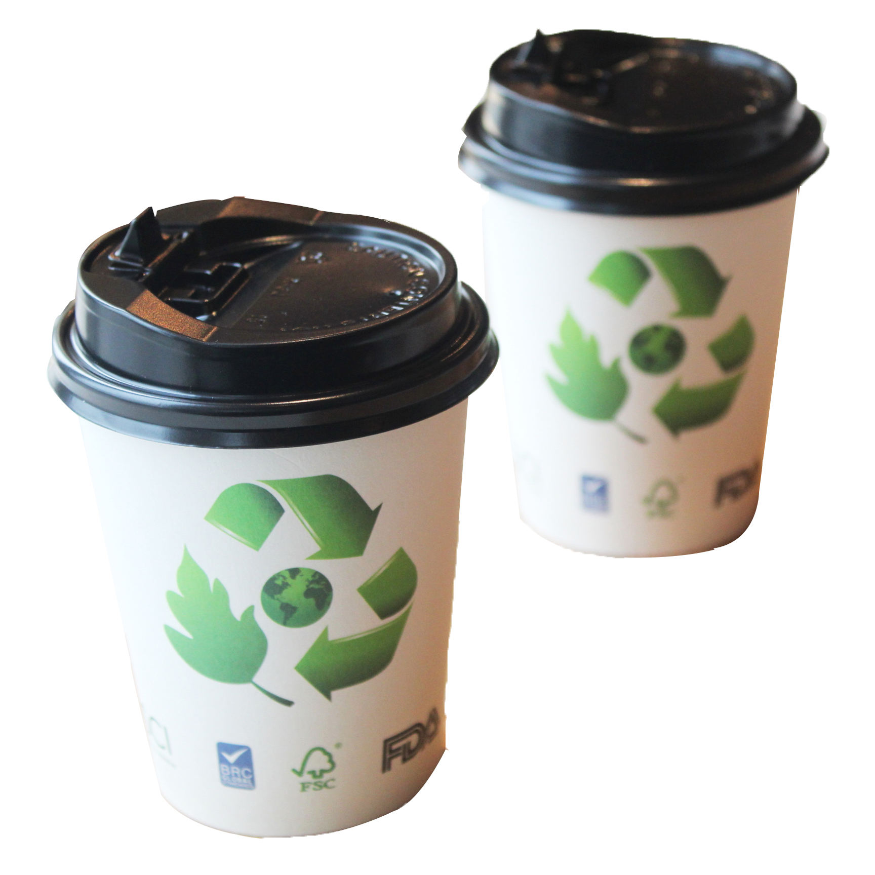 None coating custom size printing paper cup takeaway coffee cup with lid