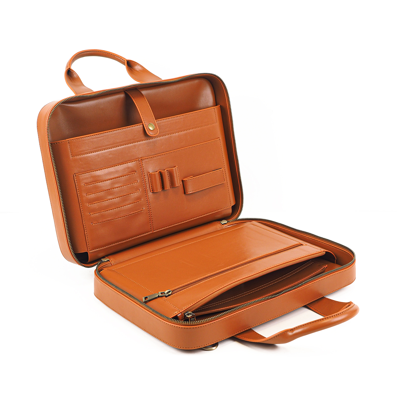 Waterproof Dustproof Carrier Bag Leather Portfolio Travel Messenger Briefcases Bag