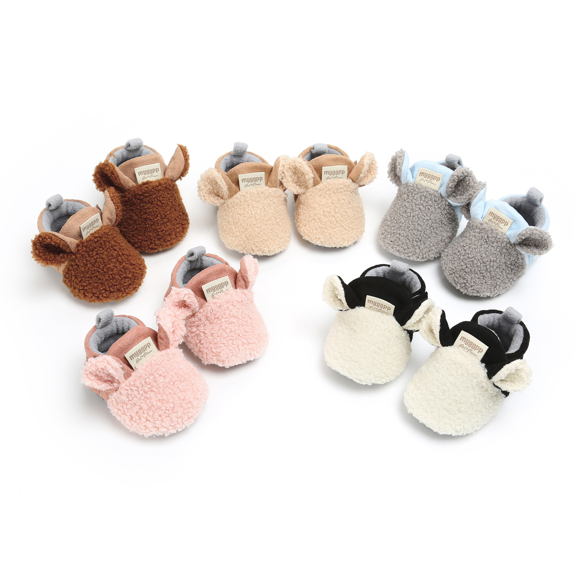 2020 Brand New Toddler Newborn Baby Crawling Shoes Boy Girl Lamb Slippers Prewalker Trainers Fur Winter Animal Ears First Walker