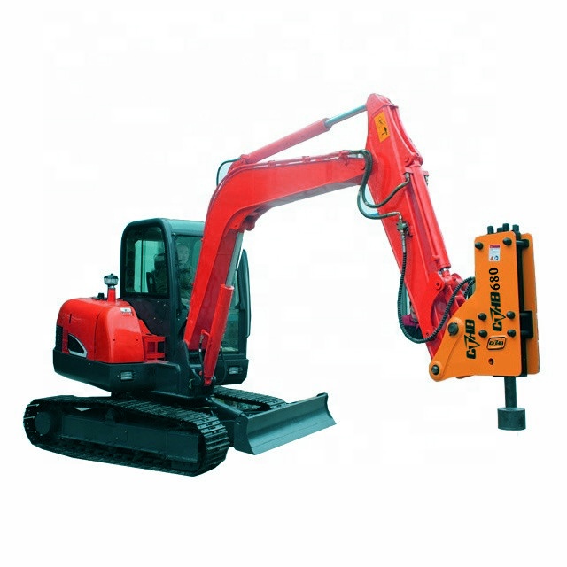 excavator attaching Hydraulic pile hammer hydraulic post hammer