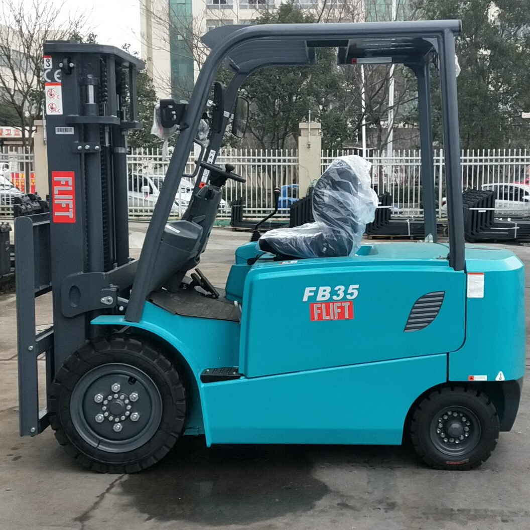 Flift бренд 3.5ton 4-х колесный батареи вилочного погрузчика с привод переменного тока Электрический вилочный погрузчик цена FB35