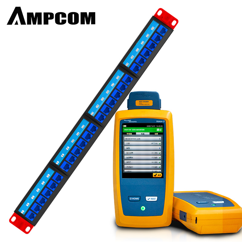 Ampcom сетевой коммутатор с 24 портами синий цвет keystone jack патч-панели cat5e 2U для 19 дюймов шкаф на защелках дизайн разъема панели