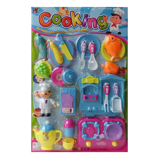Kids Pretend Play Toys Kitchen Play Set Tableware Set Toys for Cooking Game Kids