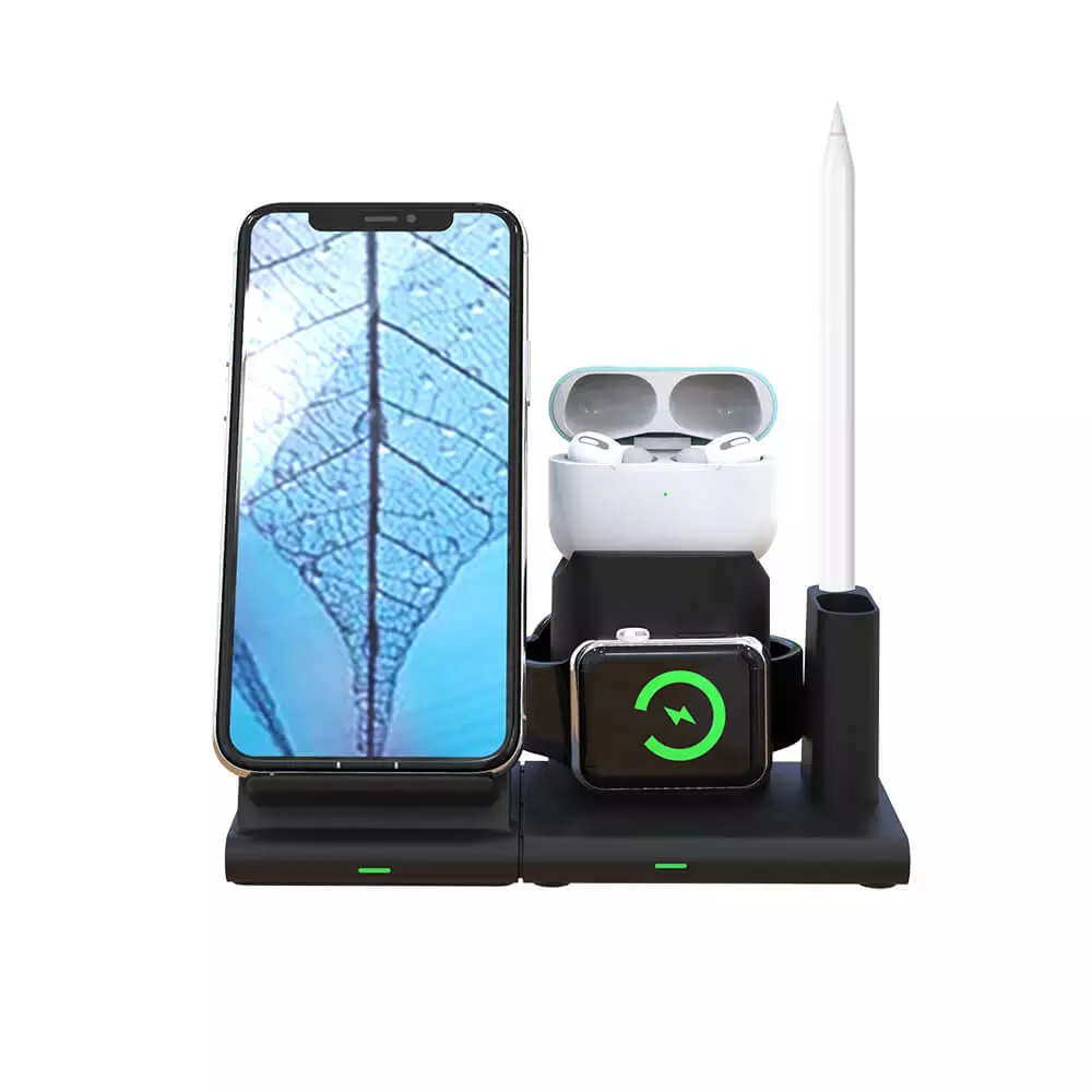 Лидер продаж на Amazon, зарядное устройство 3 в 1 для iphone 11,airpods и iwatch 4 в 1, Новое поступление подставки для беспроводного зарядного устройства