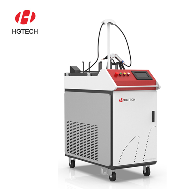 HGTECH Portable Handheld 3 IN 1 Multifunction 1kw 1.5w 2kw Handheld Fiber Laser Welding Cutting Cleaning Machine Laser Welders