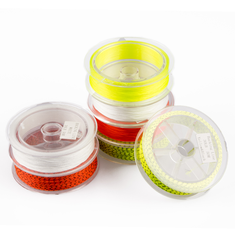 50m 30lbs white colour Dacron Braided Fly Line Backing for fly fishing backing line