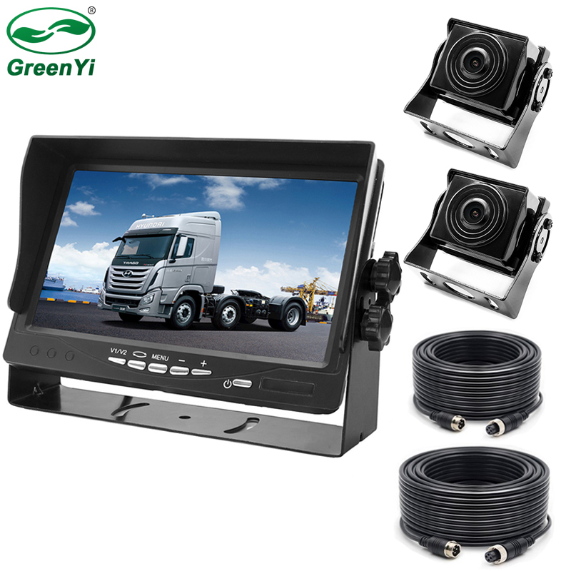 AP705-2P637-1280 * 960P 7 "IPS экран автомобиля CCTV видео парковки аналоговая камера высокого разрешения для контроля уровня сахара в крови с 2 каналов заднего вида аналоговая камера высокого разрешения