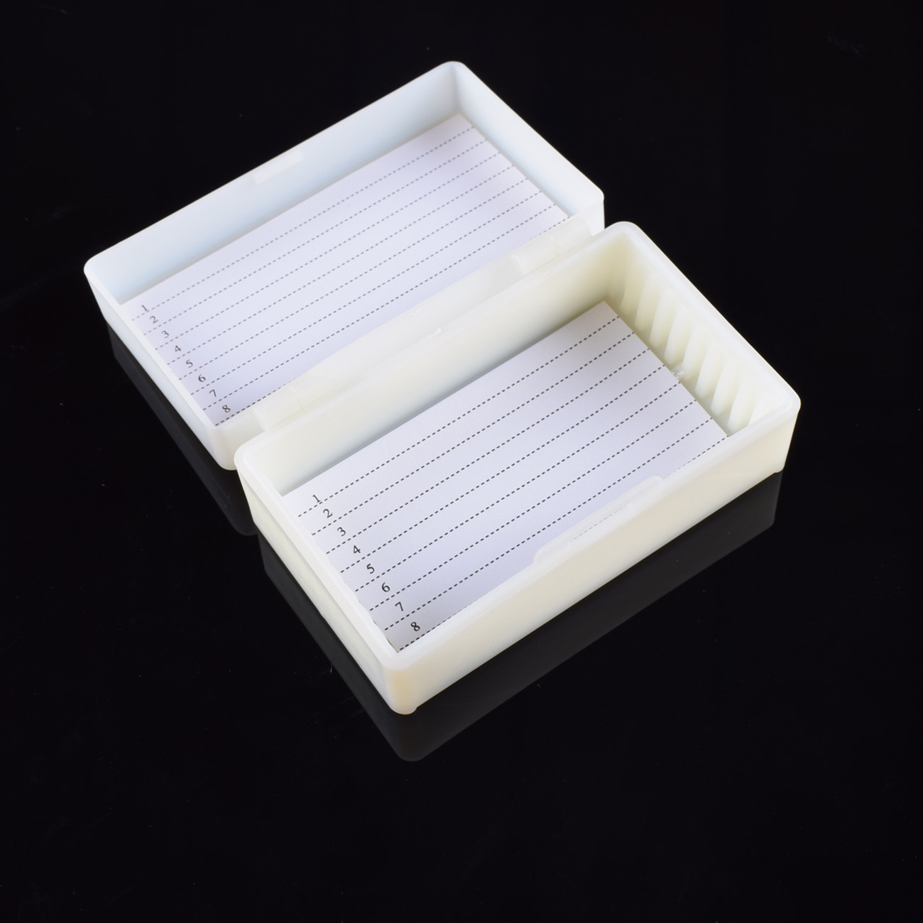 wooden and plastic Prepared Microscope slide box