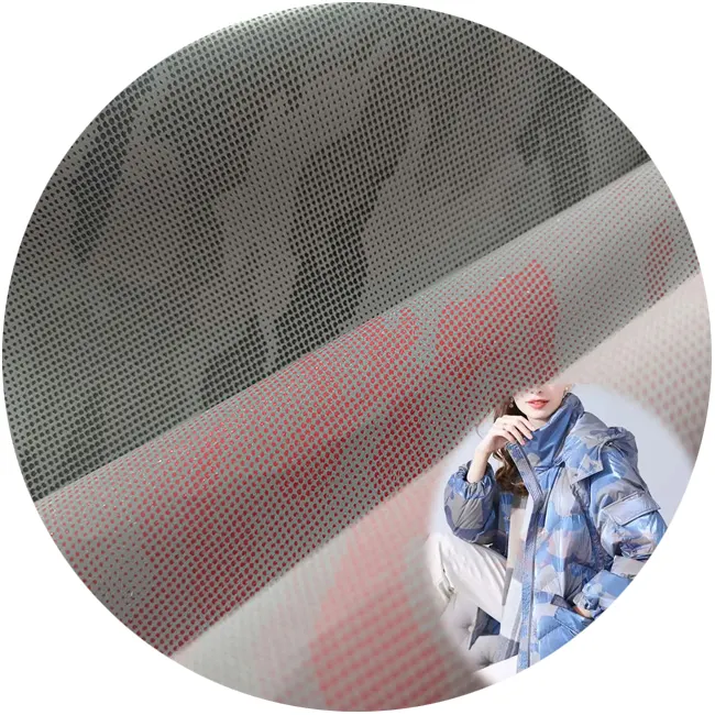 advanced camouflage printing pearlescent pongee pearly lustre reflective fabric for coat outwear