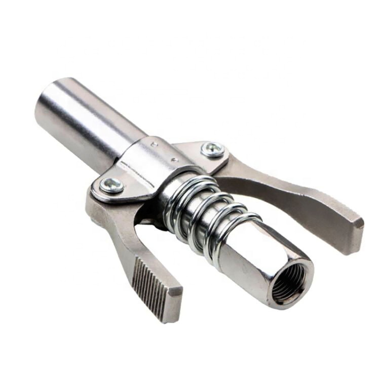 Grease Gun Nozzle Locking Clamp Type High Pressure Oil Nozzle Hand Grease Gun Double Handle Quick Release Grease Coupler