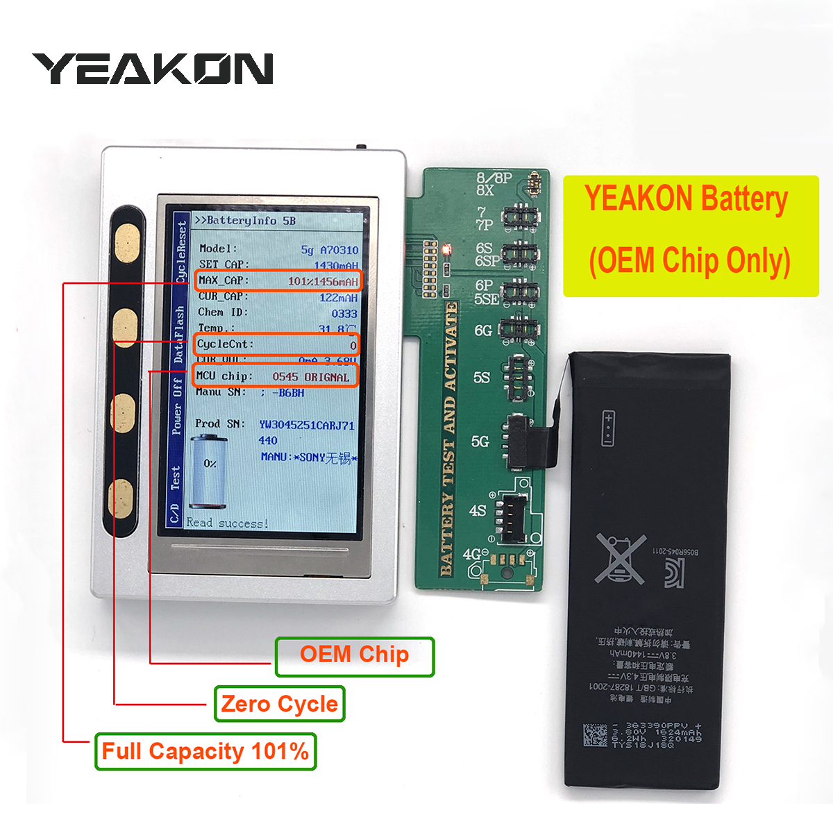 Yeakon чехлы для айфонов 5 5G запасная аккумуляторная батарея для iPhone 5 5S 5C SE, 6, 6S, 6P 6SP 7 7G 7P 8 8G 8P Plus X XS MAX XR 11 12 13 Pro MAX батареи