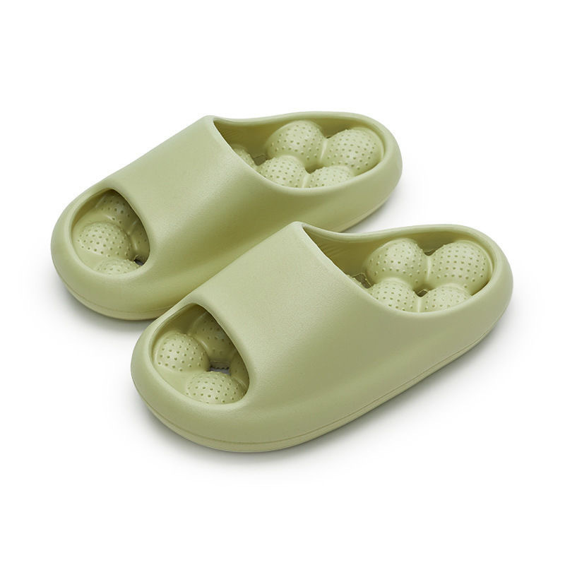 Hot pvc Big meatball feeling massage midsole summer slippers bathroom leak drag indoor and outdoor women home slippers chinelo