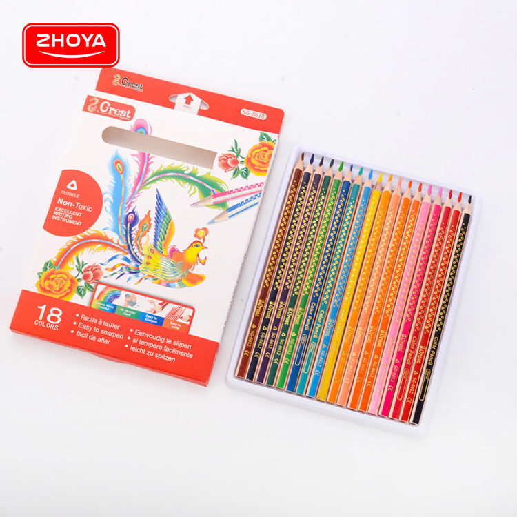 Chinese manufacturers student children painting wood polychromos color pencil, color pencils set