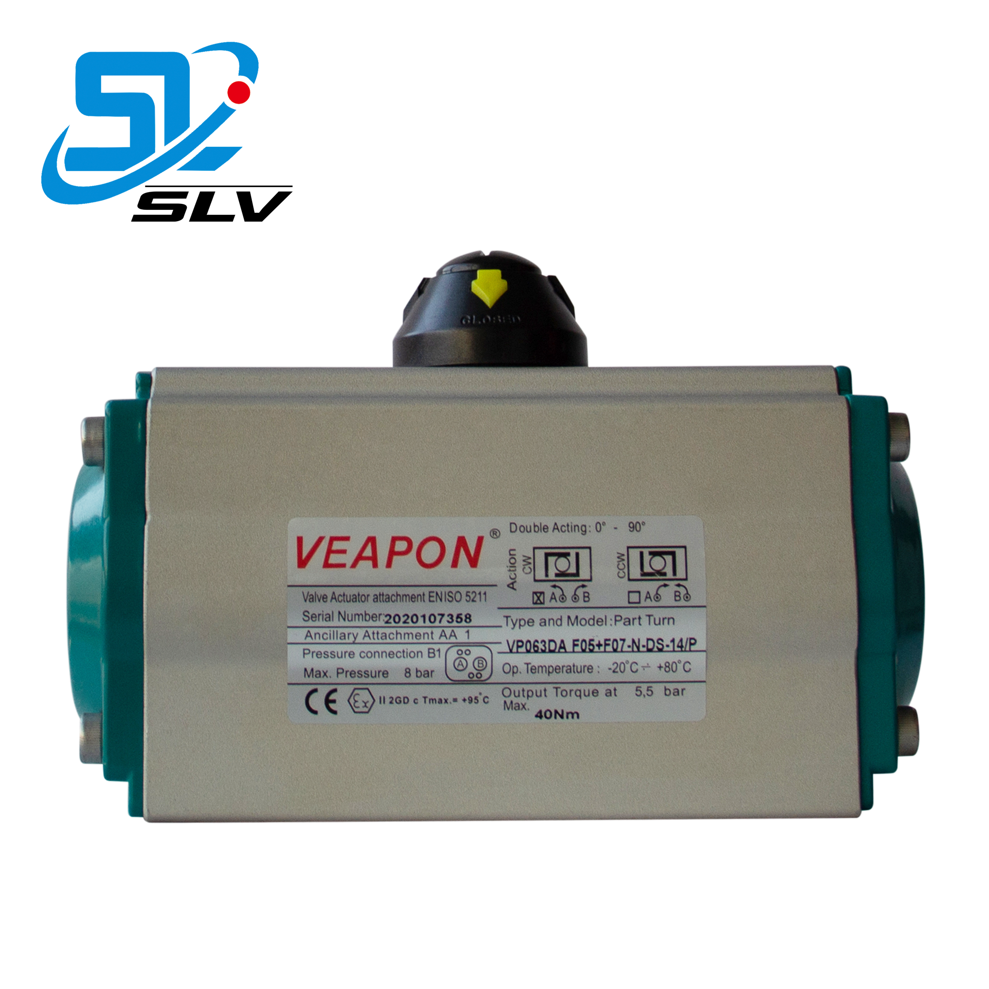 VP040DA Double Acting Air Torque Pneumatic Valve Actuator
