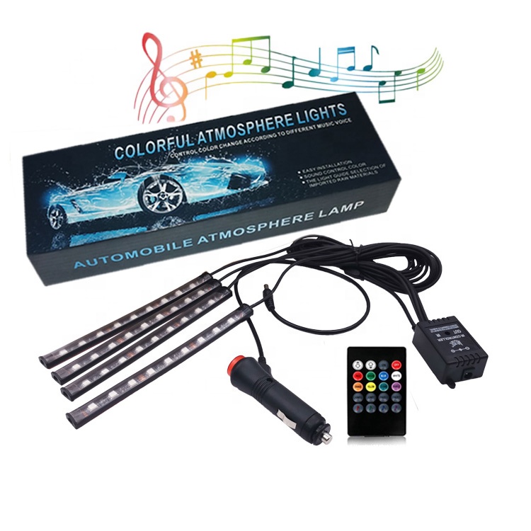 Интерьер Del Coche muscic синхронизации RGB окружающий Luces Para Carros автомобильная светодиодная атмосферная лампа Китай Автомобильные светодиодные фары автомобиля светодиодная лента с usb-питанием