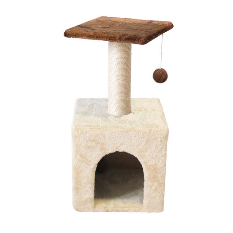 Factory Direct Supplier Scratching Post Pet Cage Villa Wooden Sandpit Furniture Cat Tree House Wood Luxury