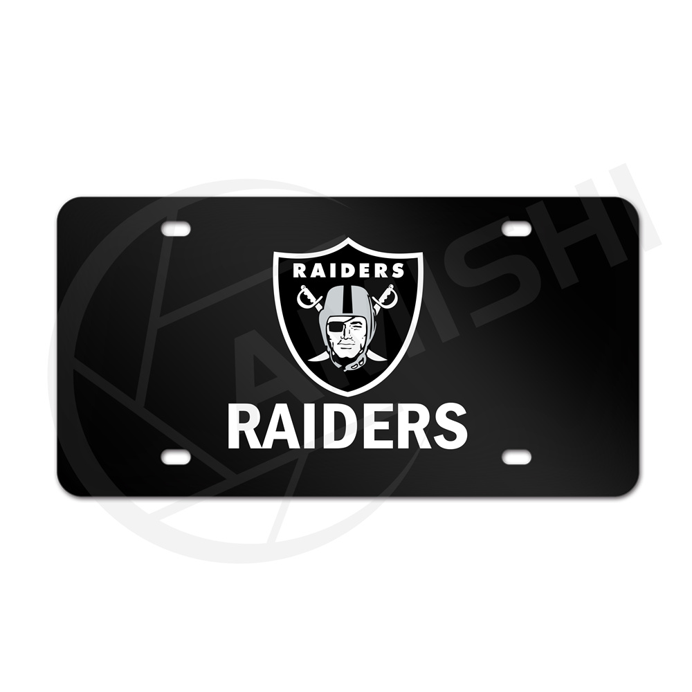 NFL Oakland Raiders USA size High Quality Custom Logo Embossed Aluminum Car License Plate Metal Car Number Plate car in usa