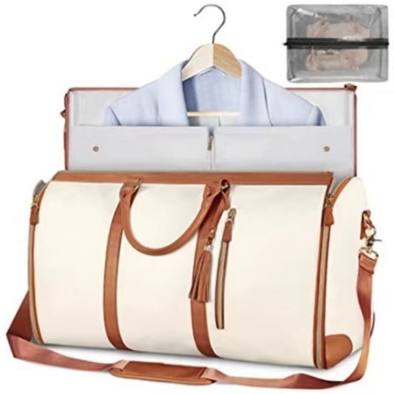 Cross-border New Women's folding suit Travel Bag Multi-functional Storage bag Large capacity large PU luggage bag