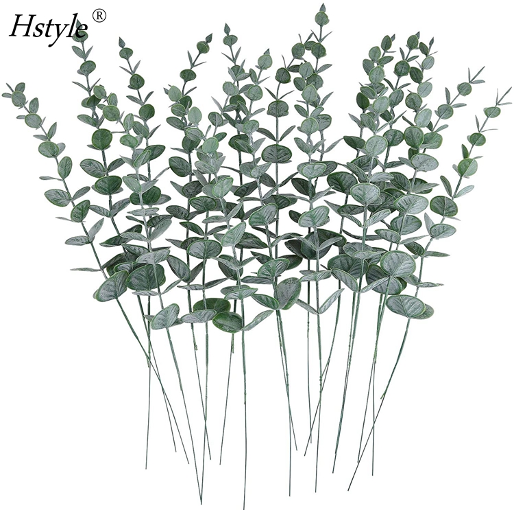 Eucalyptus Stems Decor Artificial Eucalyptus Leaves Faux Branches for Wedding Centerpiece Flower Floral Arrangement Farmhouse