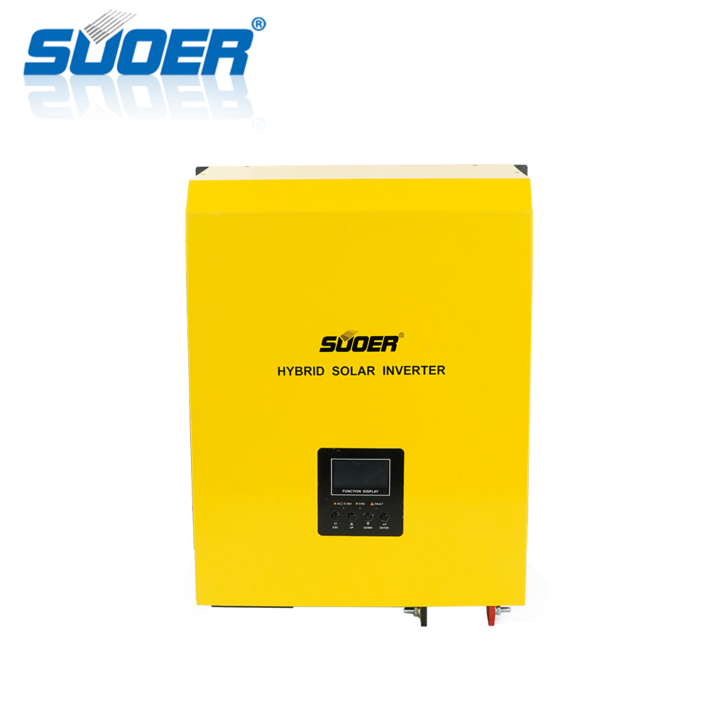 Suoer 48V 220V Инвертор постоянного тока в переменный 5KVA с немодулированным синусоидальным сигналом со слежением за максимальной точкой мощности инвертор низкочастотный Гибридный солнечный инвертор