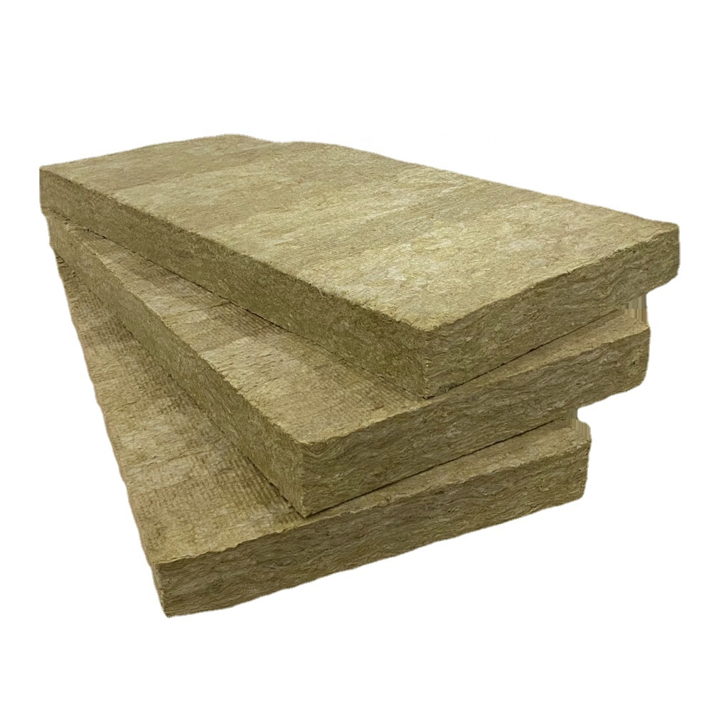 cheap price roof insulation material 120kg/m3 100mm basalt stone mineral rock wool board insulation lana di roccia mineral wool