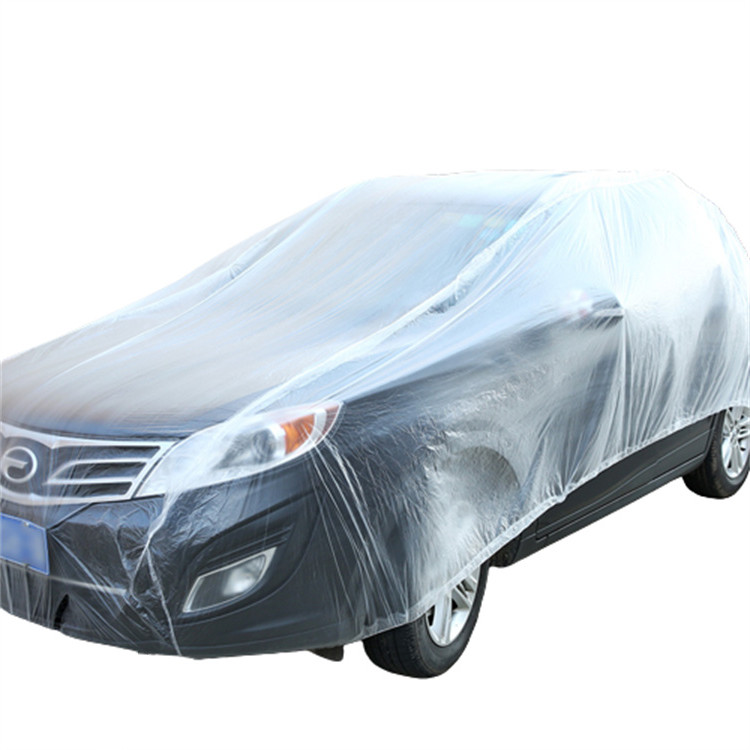 Dustproof Waterproof Disposable Pe Transparent General Car Clothing Plastic Winter Snow And Frozen Car Cover