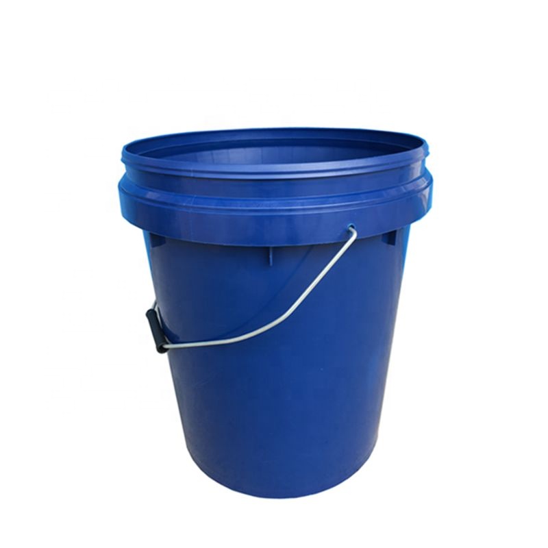 ZY8002- 15 Liters blue customized plastic paint bucket PP pail round barrel with plastic/metal handle