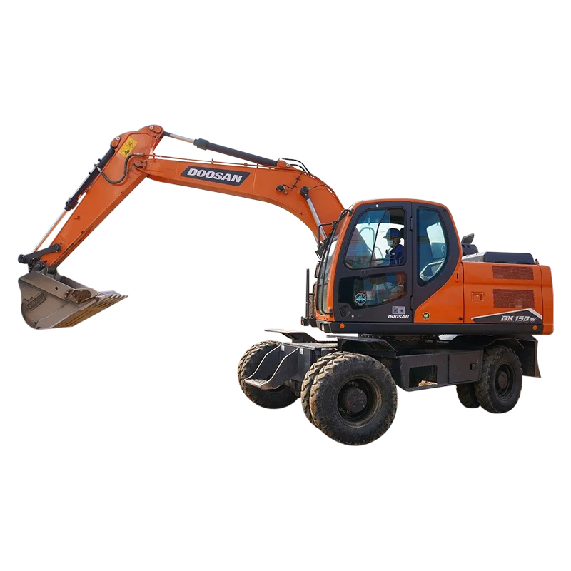 Корейский Топ бренд DOOSAN б/у колесный экскаватор DH150W DX150W среднего размера б/у экскаватор в наличии