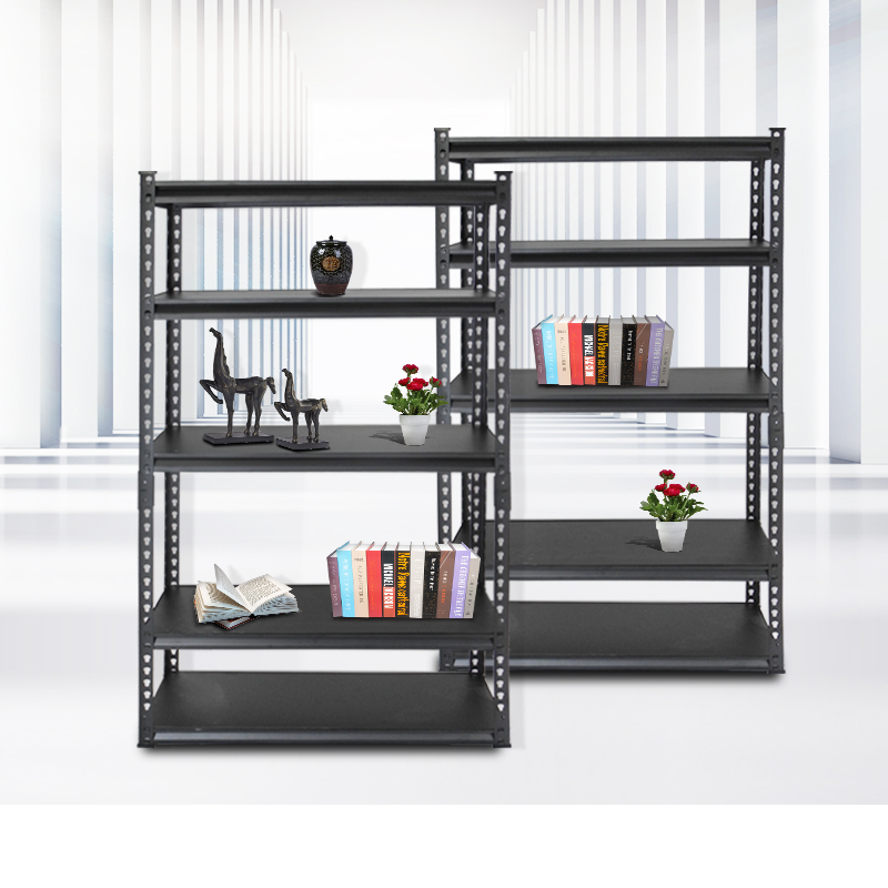 5 Level Boltless Corner Metal Slotted Angle Racks Garage Storage Shelf Warehouse Store Shelves ZW-ZH5A