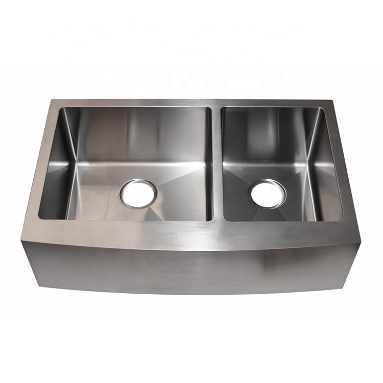 304 Stainless Steel Luxury Bar Double Sink Bowl Commercial Gold Black Apron Copper Handmade Kitchen sinks Workstation Farmhouse