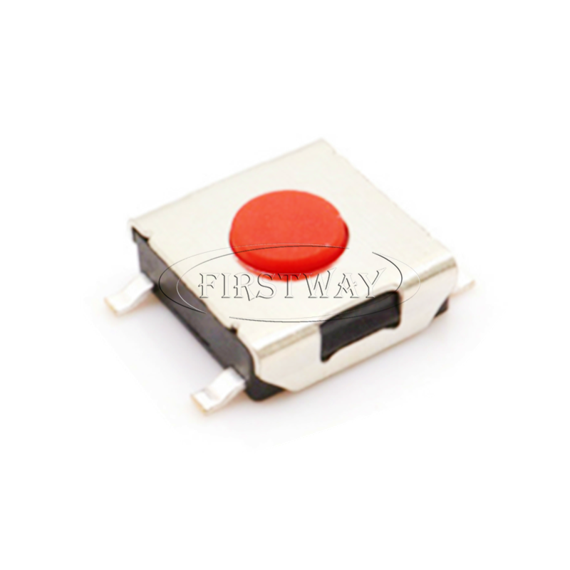 6x6x2,5 мм 4pin 1000 шт./пакет тактильная Кнопка Красная Шапочка SMD SMT 2,5 мм (высота) оптом