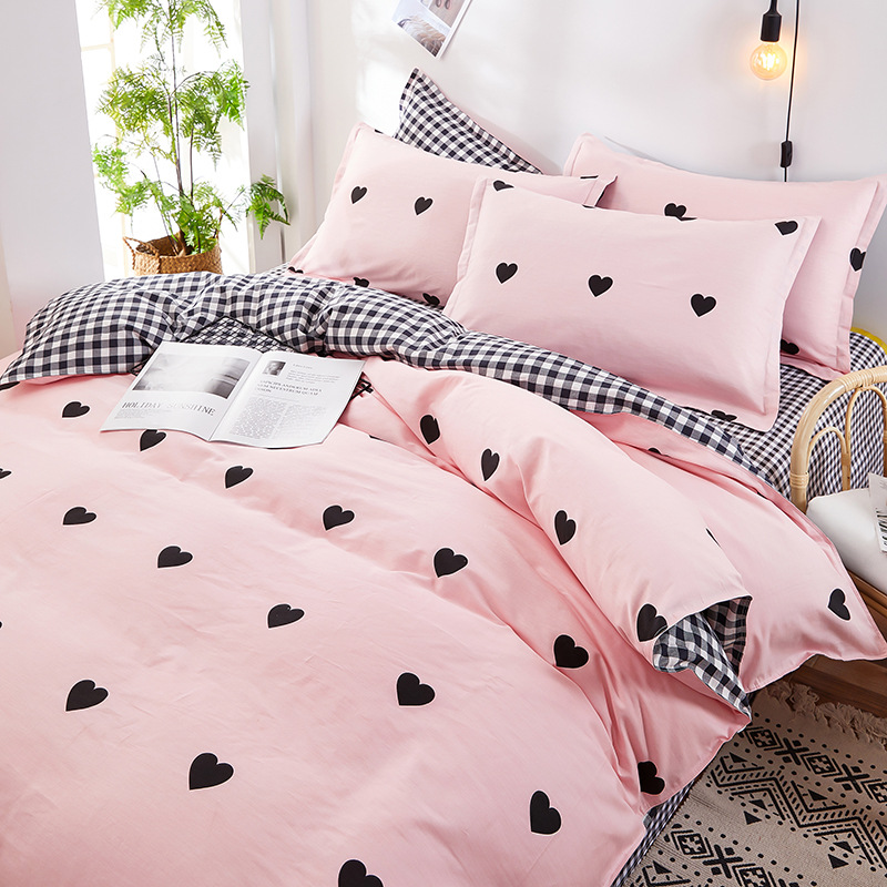Amazon Supplier Factory Direct Sell Bedsheets with Pillow Cover Bedsheets Bedding Set 40S 100%Cotton Duvet Set