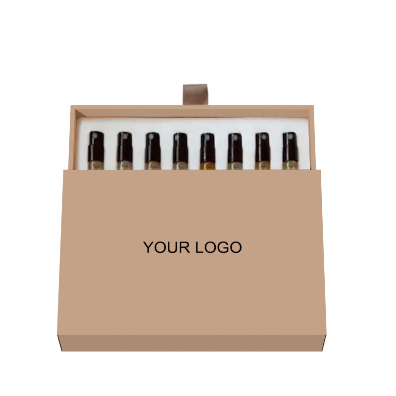 Mini Fragrance Ampoule Paper Box Magnetic Flip Top Perfume Scent packaging Box with Lined Cosmetics Nail Polish Holiday Gift Box
