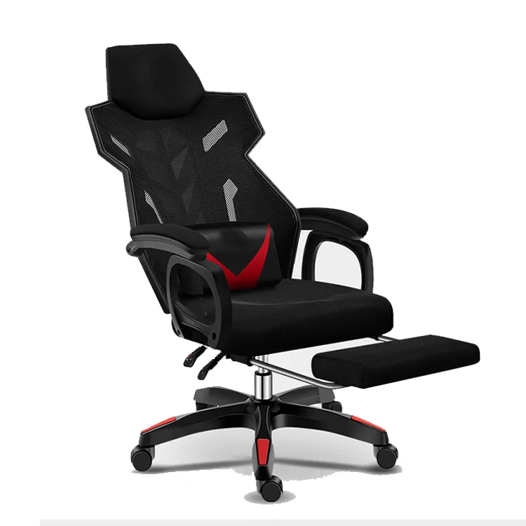 Footrest Breathable Mesh Fabric Material Adult Ergonomic Racing Computer PC Gamer Gaming Chairs From China