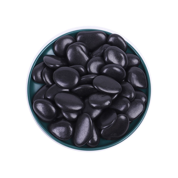 Black Polished River Stone Natural Pebbles And Stones Hot Sale Price