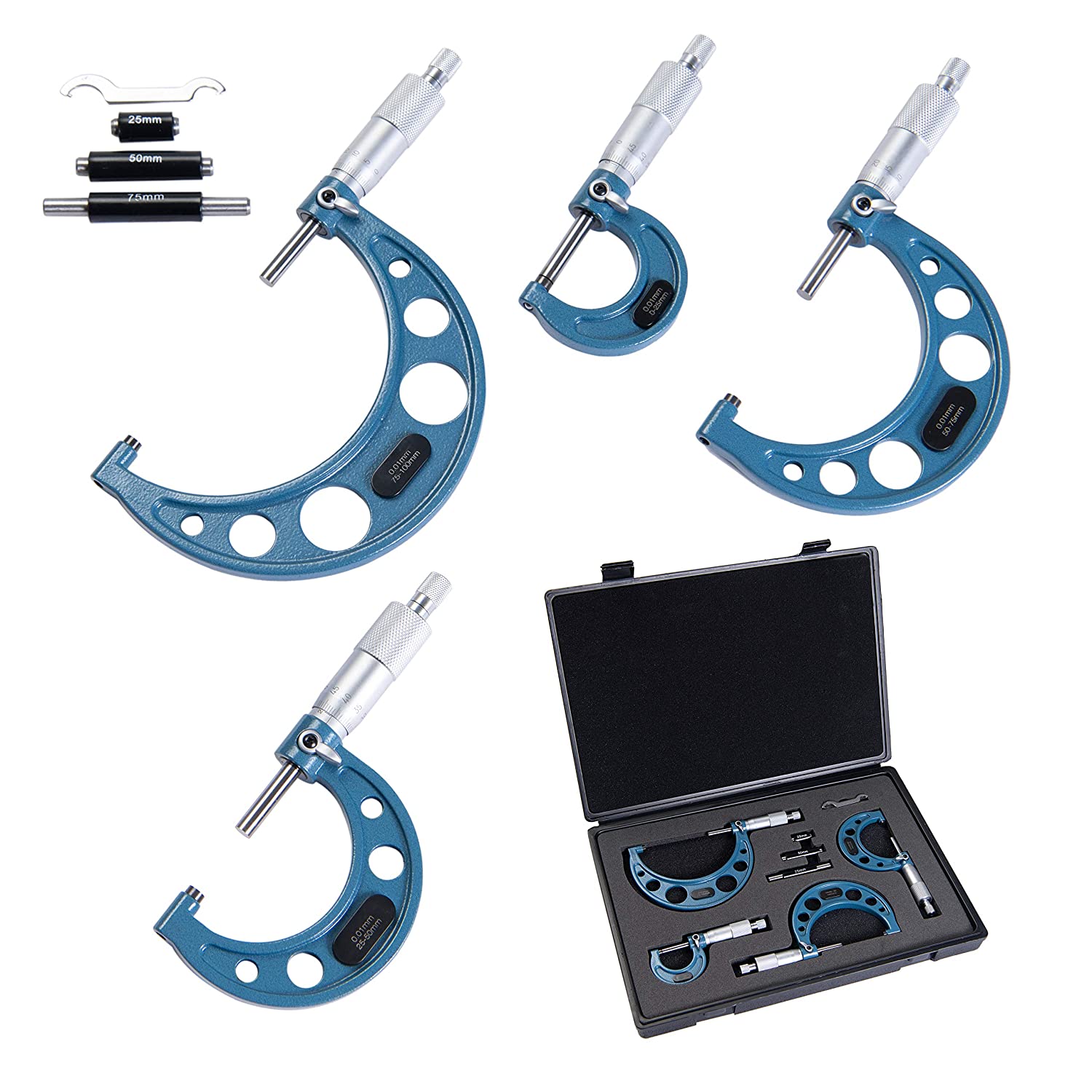 4pcs/Sets Measuring Tools Outside Micrometers