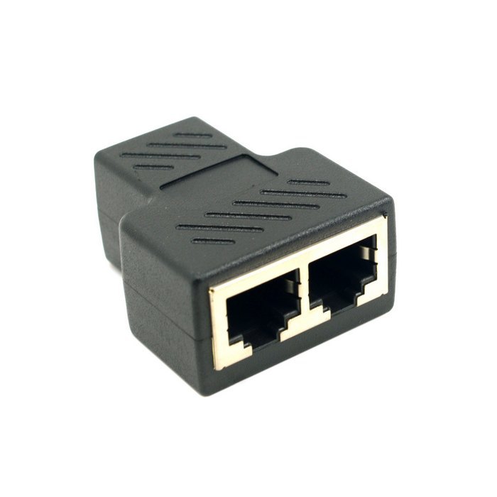 Разветвитель локальной сети, двойной адаптер 1 на 2, двойной гнездовой CAT5/6/7 RJ45, разветвитель, Интернет-адаптер, разъем