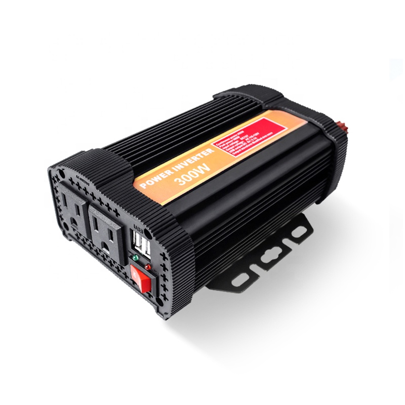 Автомобильный инвертирующий усилитель мощности 300W 12v24v к 120v220V Инвертор постоянного тока в переменный Модифицированная синусоида постоянного тока выход аварийный источник питания