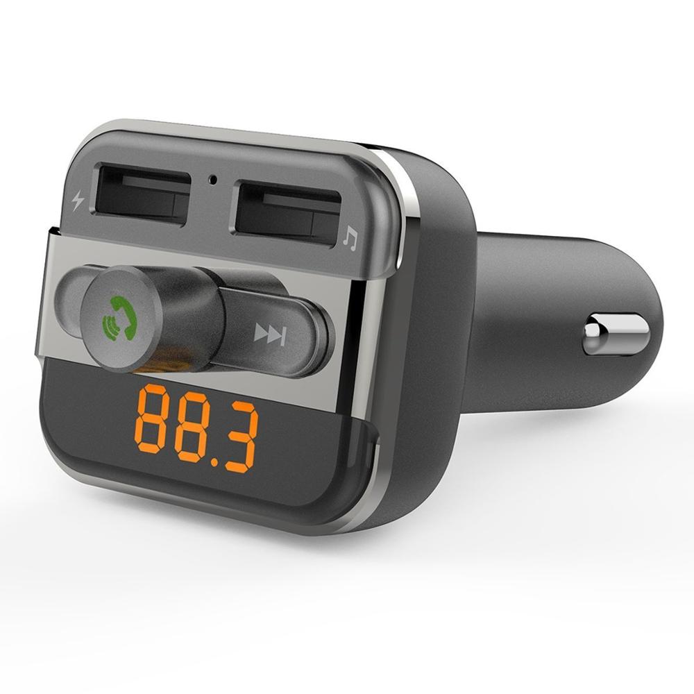 2020Car Kit Handsfree беспроводной Bluetooth fm-передатчик MP3-плеер USB зарядное устройство 3.0A автомобильные аксессуары Handsfree bluetooth автомобильный комплект