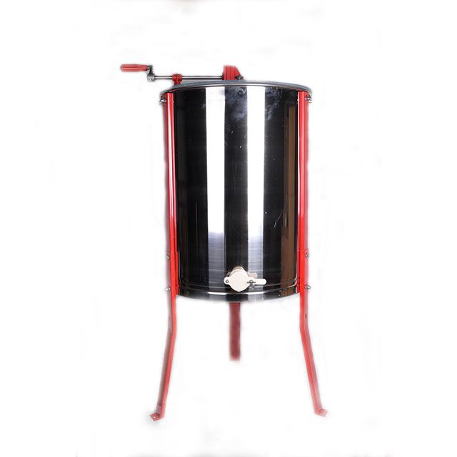 High Quality Beekeeping Equipment Stainless Steel 4 Frame Manual Honey Extractor with Legs and Plastic Honey Gate