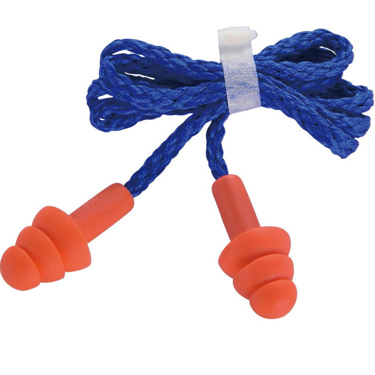 Custom hearing protection silicone ear plugs corded soundproof ear plugs with case cheap safety anti noise earplugs