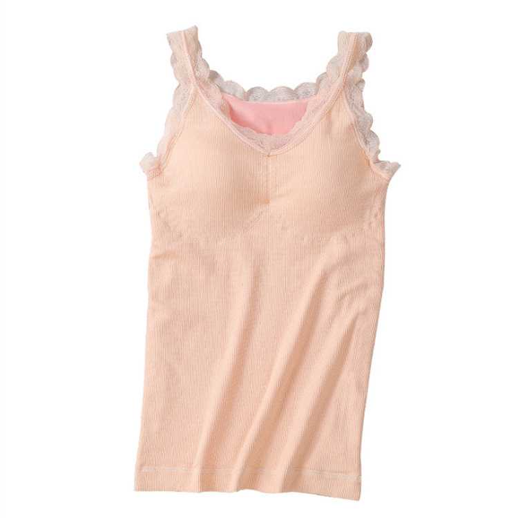 Little Bear Fairy Wholesale Thermal Underwear Lace Warm Vest Thermal Underwear Women Wear Large Size Warm Vest Thermal Underwear