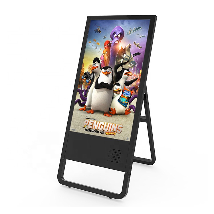 43 дюймов Ресторан портативный доска рекламы дисплей Тотем на борту digital signage