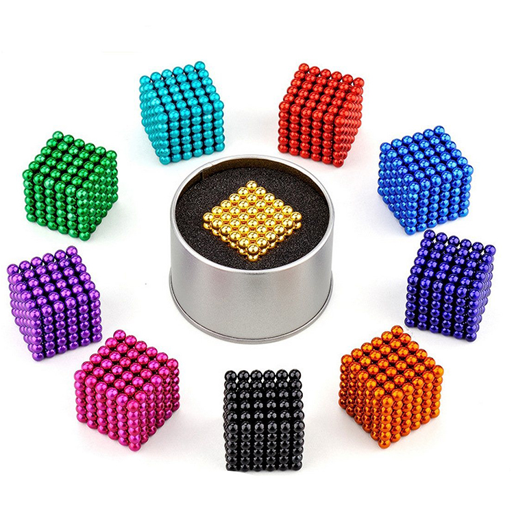 Colorful Cube NdFeB Magnet 216 512 1000Pcs Educational Magnetic Toys Neodymium Magnetic Balls
