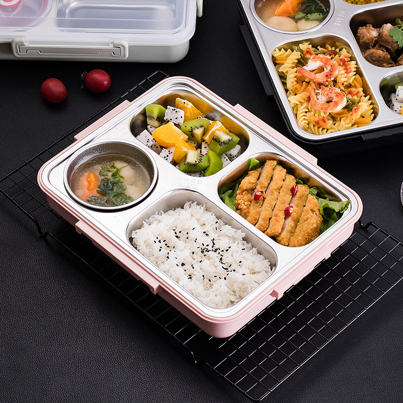 Ланч-бокс Bento из нержавеющей стали 18/8 для детей и взрослых