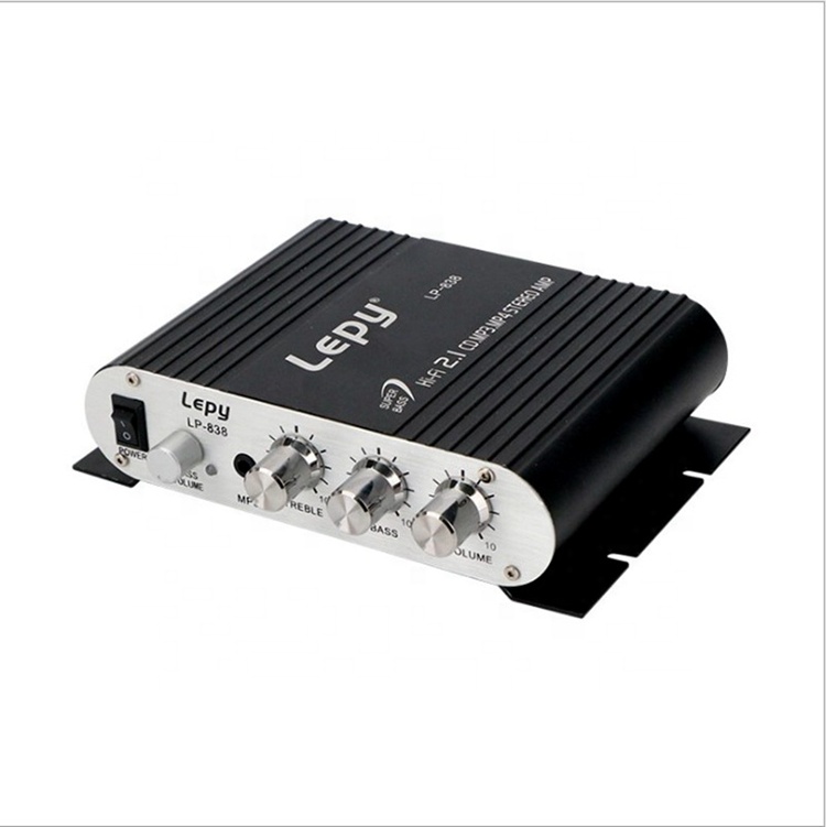 Lepy LP-838 LP838 Mini HiFi 2,1 автомобильное стерео аудио MP3 MP4 FM радио плеер Автомобильный звуковой сабвуфер усилитель