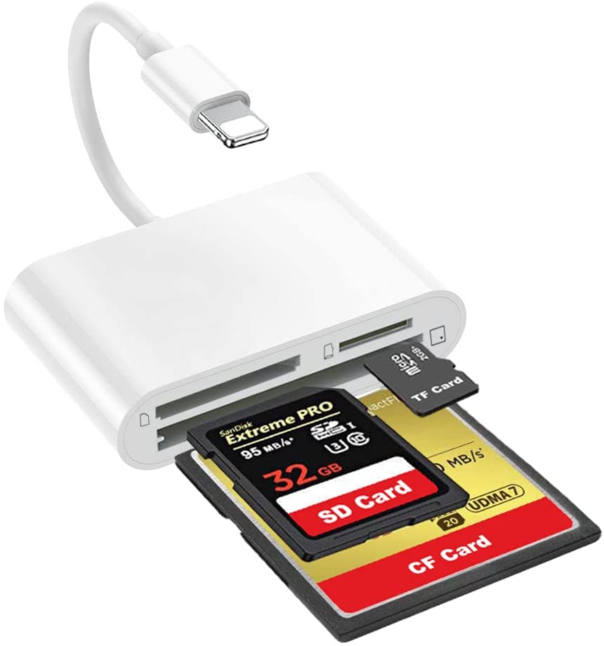 3 в 1 SD/CF/TF кард-ридер для IPhone 8pin для SD/TF/CF адаптер для походов бездорожья и просмотра для ipad
