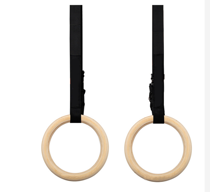 Fitness Bodybuilding gymnastic rings wooden steps for sale