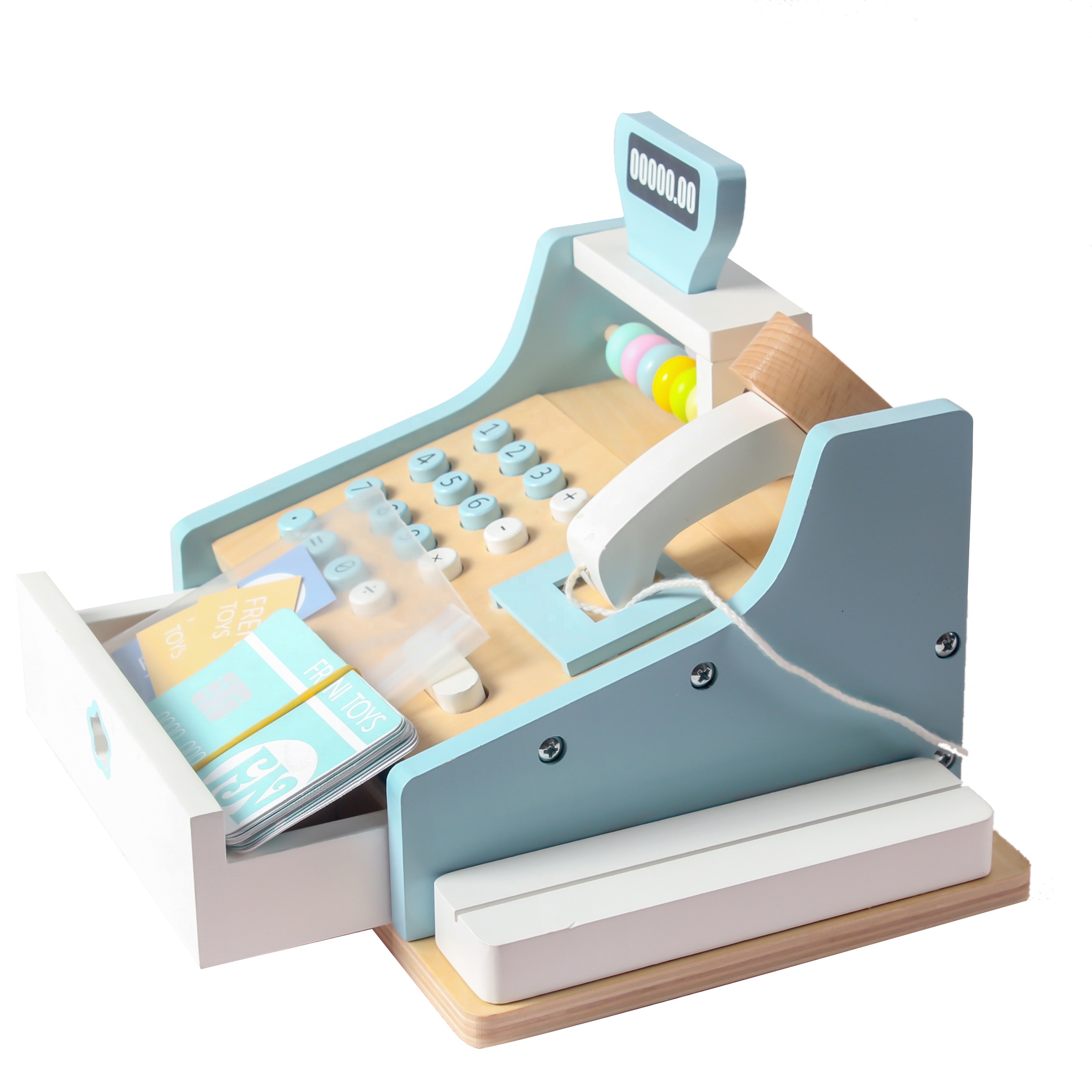 Wholesale Children Multi-function Educational Toys Wooden Cashier Play Pretend Play Cash Register Toys For Kids